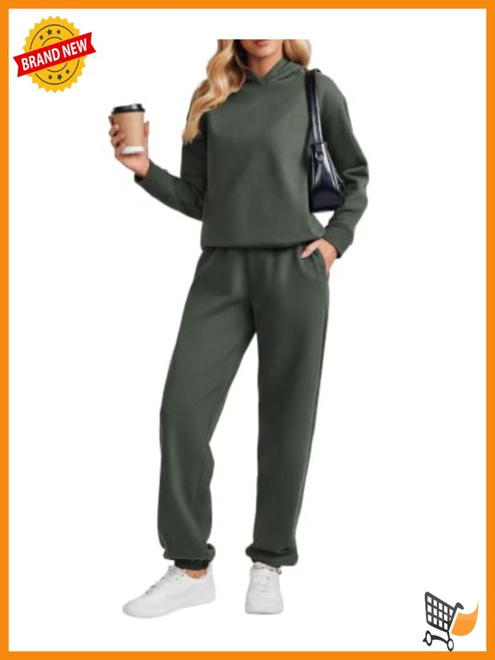 Fleece Lounge Set Drop Shoulder Hoodie & Joggers 2-Piece